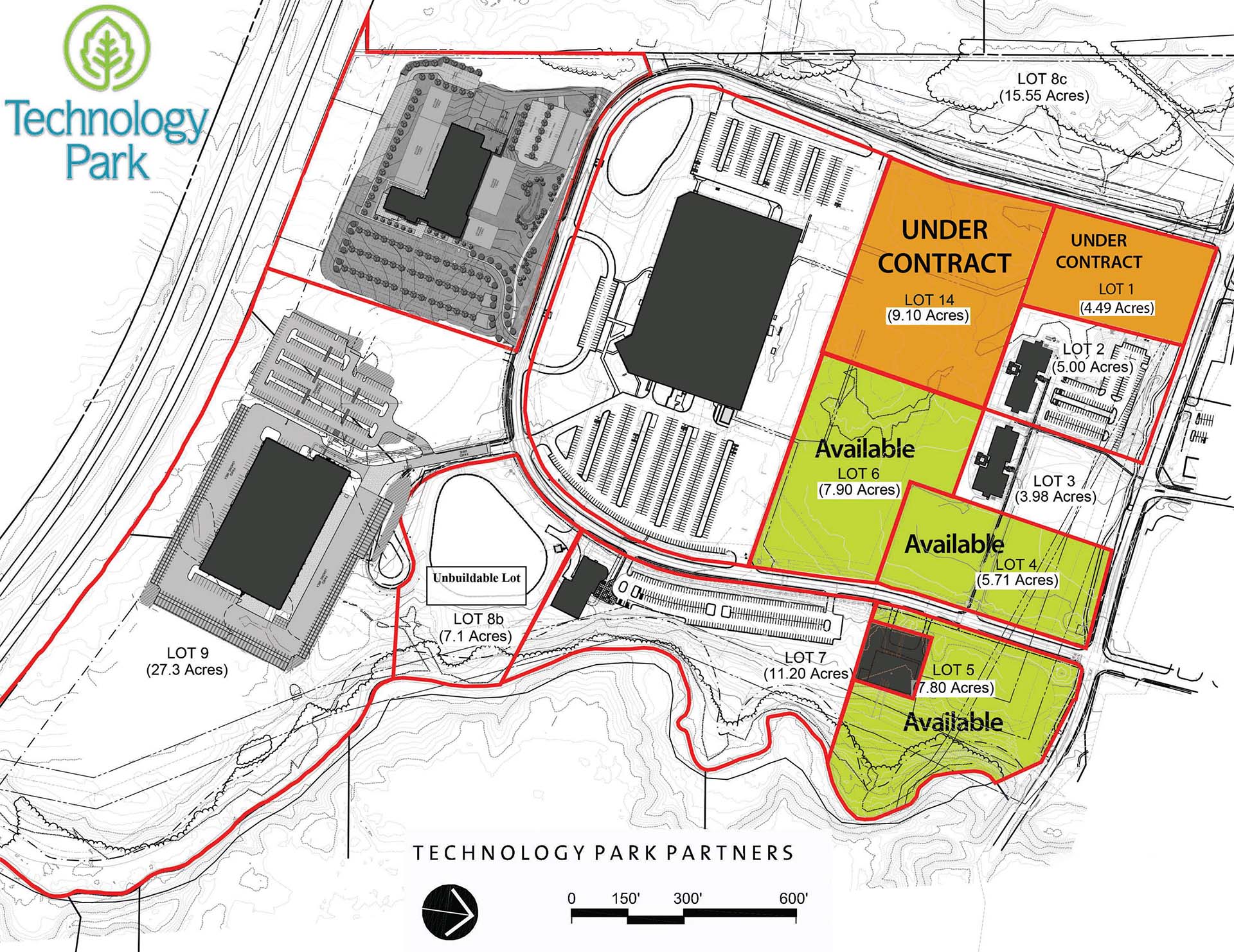 TechPark Lot Map Updated 6-27-22